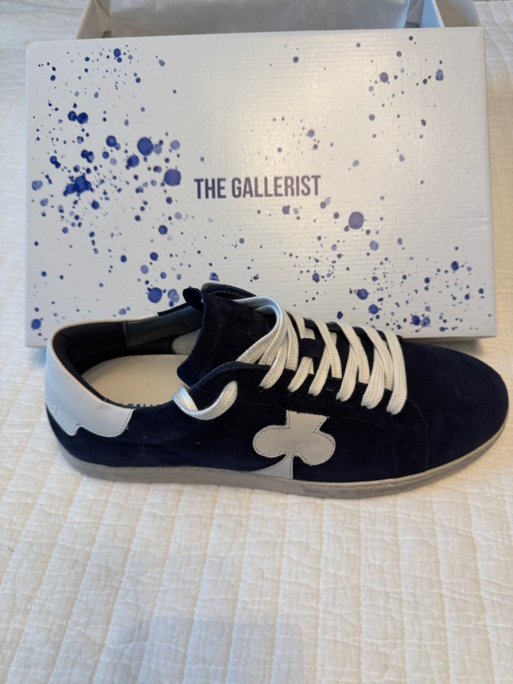 The Gallerist Navy Suede Low-Top Sneaker EU 44 / US 11